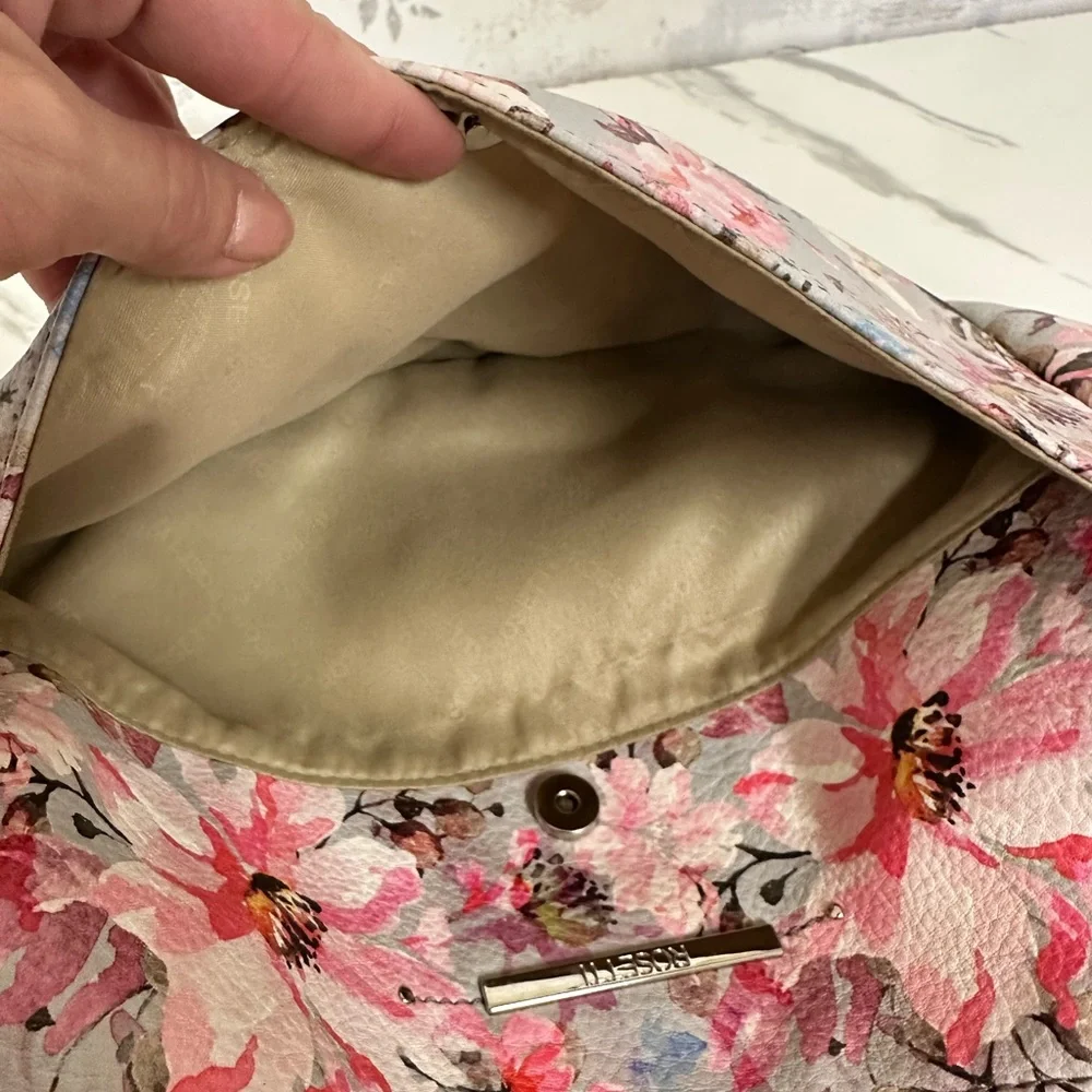 Rosetti Pink and Brown Floral Hobo Bag - Picture 7 of 7